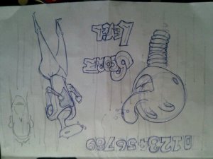 Unused character designs.